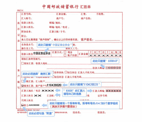 中國(guó)郵政儲(chǔ)蓄銀行匯款單